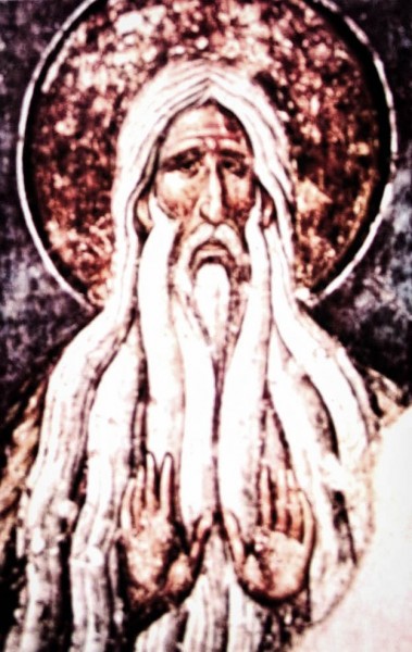 Saint Macarius of Egypt is one of the most prominent desert Fathers of the Church. He is also known as Macarius the Elder, Macarius the Great and The Lamp of the Desert

<a href="https://commons.wikimedia.org/wiki/File:St_Macarius_of_Egypt.JPG" title="via Wikimedia Commons" target="_blank">Photographed by Uploader (User:Roman Zacharij)</a> [Public domain]