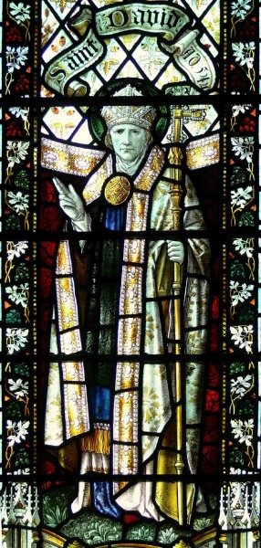 Saint David is the patron saint of Wales. He was a Welsh bishop of Mynyw (now St.Davids) during the 6th century. He was a native of Wales, and a relatively large amount of information is known about his life.



<a href="https://commons.wikimedia.org/wiki/File:St.David%27s_Cathedral_-_Thomas_Becket-Kapelle_3_Fenster_St.David.jpg" title="via Wikimedia Commons" target="_blank">Wolfgang Sauber</a> / <a href="https://creativecommons.org/licenses/by-sa/3.0">CC BY-SA</a>