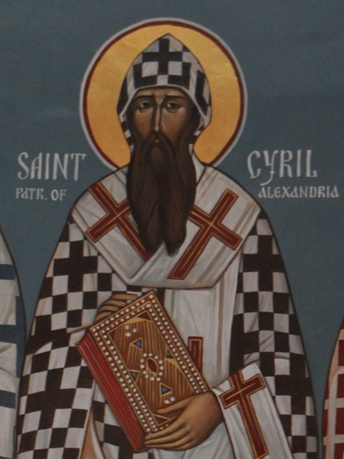 Ted [<a href="https://creativecommons.org/licenses/by-sa/2.0"  target="_blank">CC BY-SA 2.0</a>], <a href="https://commons.wikimedia.org/wiki/File:Icon_St._Cyril_of_Alexandria.jpg"  target="_blank">via Wikimedia Commons</a>