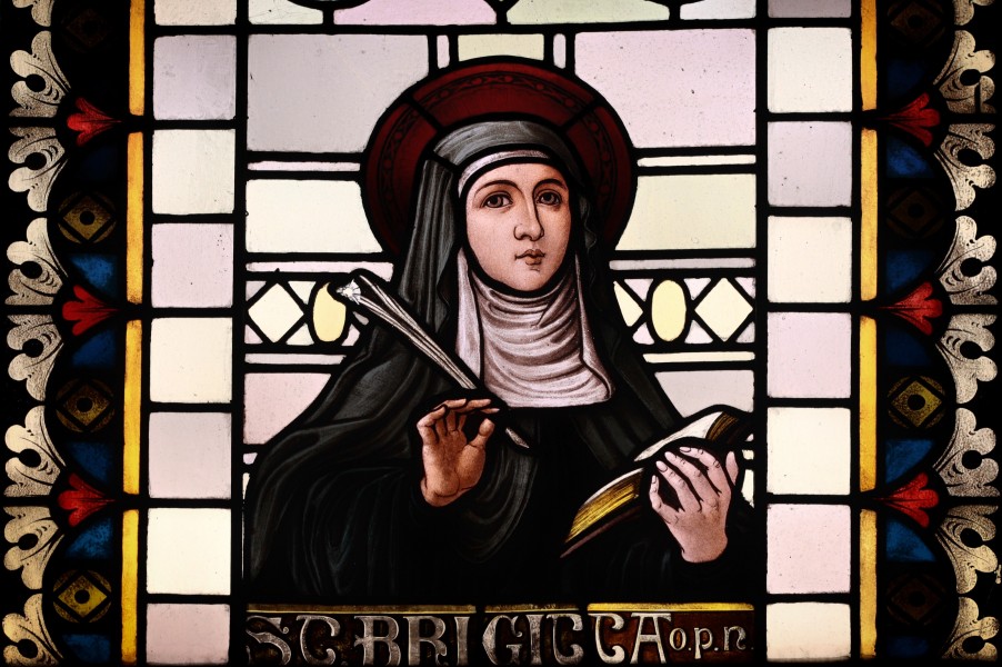 Saint Brigid of Kildare (or Brigid of Ireland) is one of Ireland's patron saints, along with Patrick and Columban. She was an early Irish Christian nun, abbess, and foundress of several monasteries of nuns, including that of Kildare in Ireland, which was famous and was revered.

<a href="https://commons.wikimedia.org/wiki/File:Houverath(Bad_M%C3%BCnstereifel)St.Thomas6214.JPG" title="via Wikimedia Commons"_blank">GFreihalter</a> [<a href="https://creativecommons.org/licenses/by-sa/3.0" target="_blank">CC BY-SA</a>]