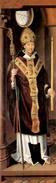 Saint Blaise is the patron saint of wool combers and throat disease. According to the Acta Sanctorum, he was martyred by being beaten, attacked with iron combs, and beheaded.

<a href="https://commons.wikimedia.org/wiki/File:Hans_Memling_002.jpg" title="via Wikimedia Commons" target="_blank">Hans Memling</a> [Public domain]