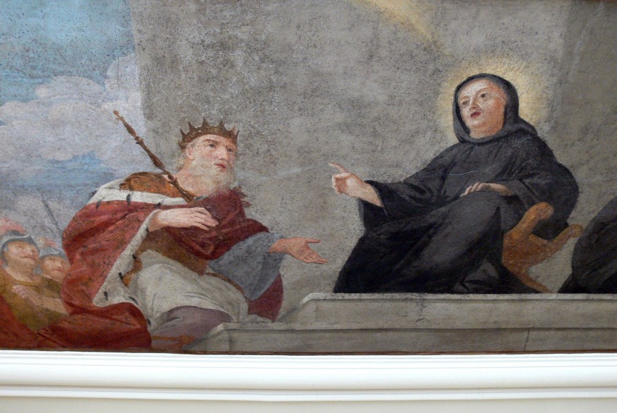 Saint Scholastica was born in Italy. According to a ninth century tradition, she was the twin sister of Saint Benedict of Nursia. Her feast day is 10 February, Saint Scholastica's Day


<a href="https://commons.wikimedia.org/wiki/File:Cividale_Santa_Maria_in_Valle_-_Refektorium_2_Fresco_Scholastica.jpg" title="via Wikimedia Commons" target="_blank">Wolfgang Sauber</a> / <a href="https://creativecommons.org/licenses/by-sa/3.0" target="_blank">CC BY-SA</a>