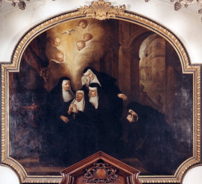 Saint Scholastica was born in Italy. According to a ninth century tradition, she was the twin sister of Saint Benedict of Nursia. Her feast day is 10 February, Saint Scholastica's Day


<a href="https://commons.wikimedia.org/wiki/File:Paul-Joseph_Delcloche,_Mort_de_sainte_Scholastique_(Eglise_St-Jacques,_Li%C3%A8ge).jpg" title="via Wikimedia Commons" target="_blank">Paul-Joseph Delcloche</a> / Public domain