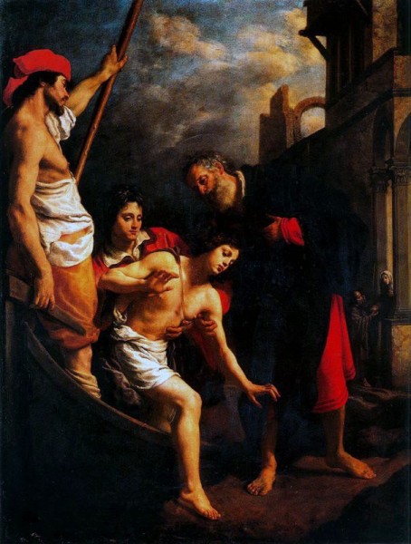 Saint Julian the Hospitaller was invoked as the patron of hospitality by travelers on a journey and far from home pray hoping to find safe lodging.


<a href="https://commons.wikimedia.org/wiki/File:Criistofano_Allori_San_Giuliano.jpg" title="via Wikimedia Commons" target="_blank">Cristofano Allori</a> / Public domain