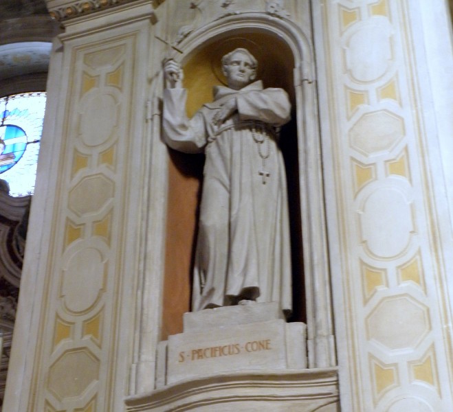 Statue of Saint Pacificus - Duomo di Santa Sofia (Lendinara)

<a href="https://commons.wikimedia.org/wiki/File:Duomo_di_Santa_Sofia,_statue_of_Saint_Pacificus_(Lendinara).JPG" title="via Wikimedia Commons" target="_blank">Threecharlie</a> / <a href="https://creativecommons.org/licenses/by-sa/3.0" target="_blank">CC BY-SA</a>