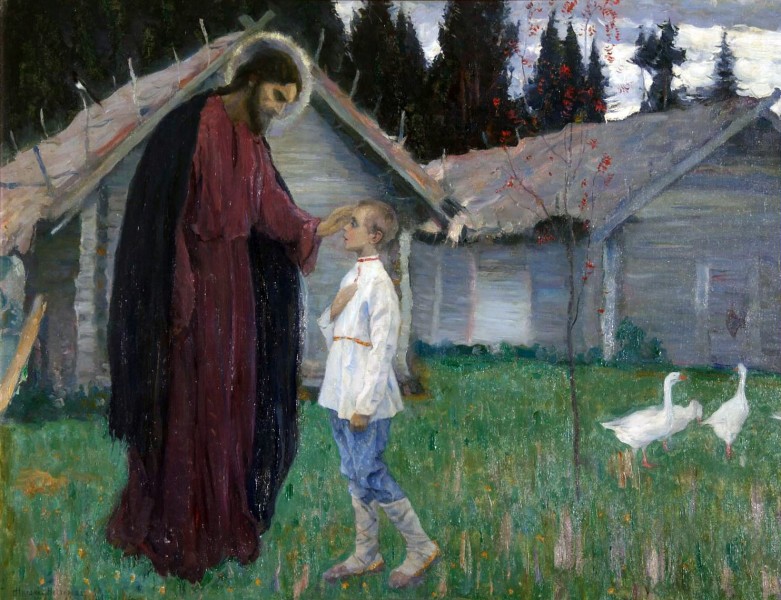 Christ blesses Bartholomew - by Mikhail Nesterov, Unknown date

<a href="https://commons.wikimedia.org/wiki/File:Mikhail_Nesterov_038.jpg" title="via Wikimedia Commons" target="_blank">Mikhail Nesterov</a> / Public domain
