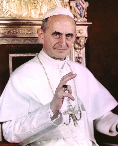 Pope Saint Paul VI

<a href="https://commons.wikimedia.org/wiki/File:Paolovi.jpg" title="via Wikimedia Commons" target="_blank">Vatican City (picture oficial of pope)</a> / Public domain